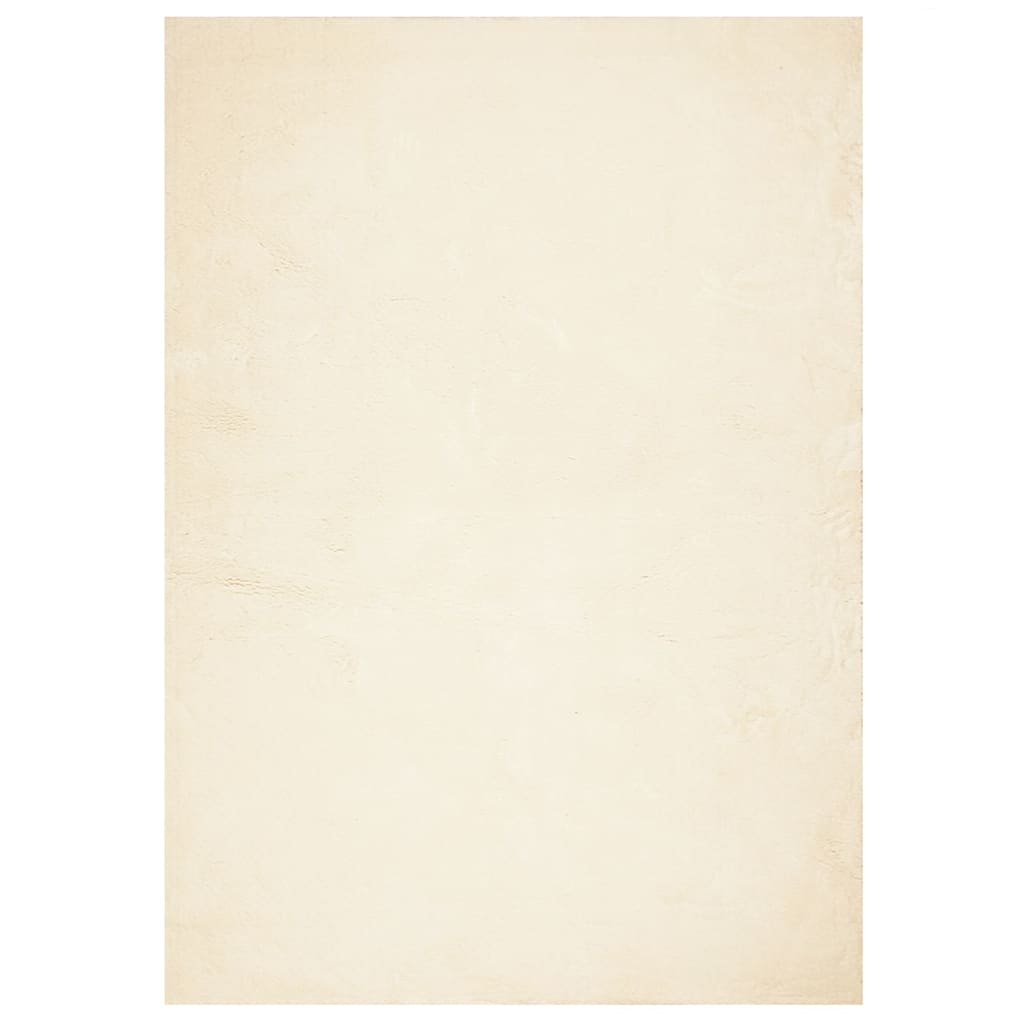Tappeto a Pelo Corto HUARTE Morbido e Lavabile Crema 120x170 cm - homemem39