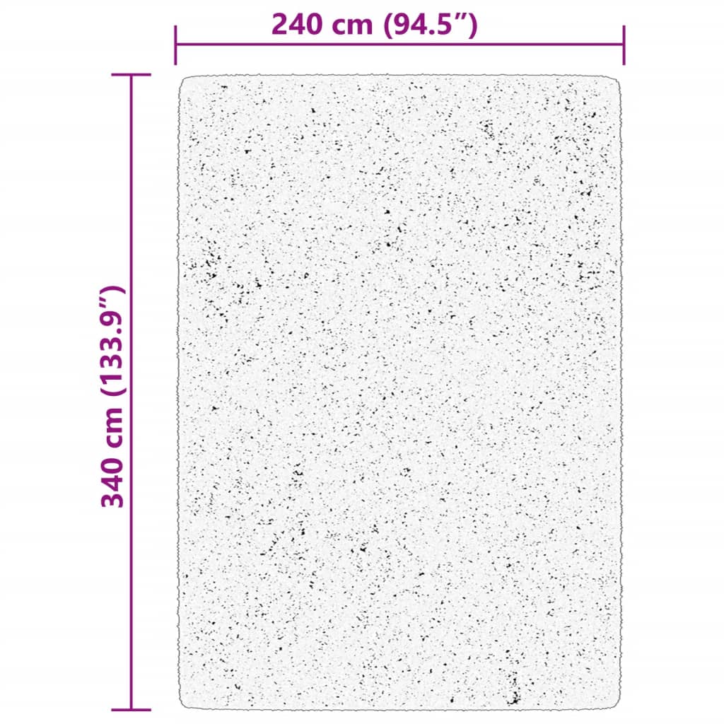 Tappeto a Pelo Corto HUARTE Morbido e Lavabile Grigio 240x340cm | homemem39