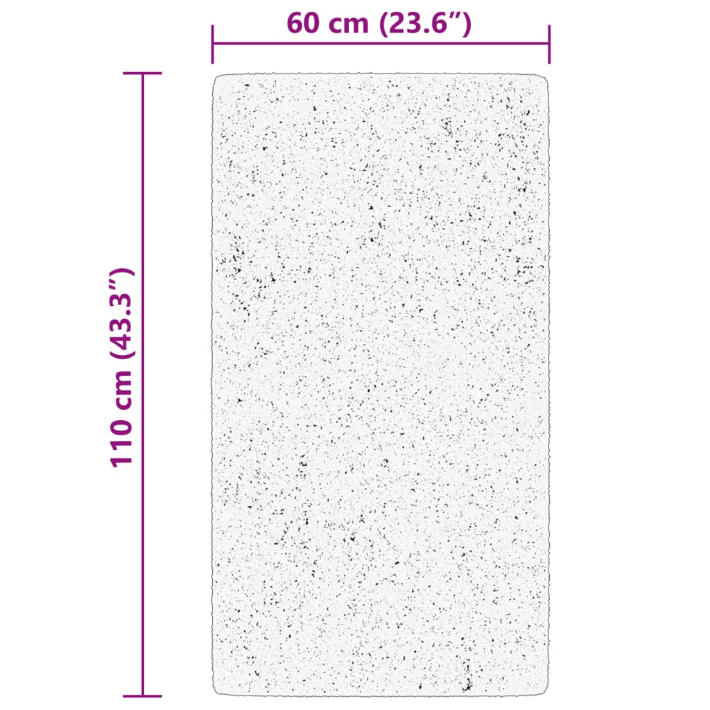 Tappeto a Pelo Corto HUARTE Morbido e Lavabile Nero 60x110 cm | homemem39