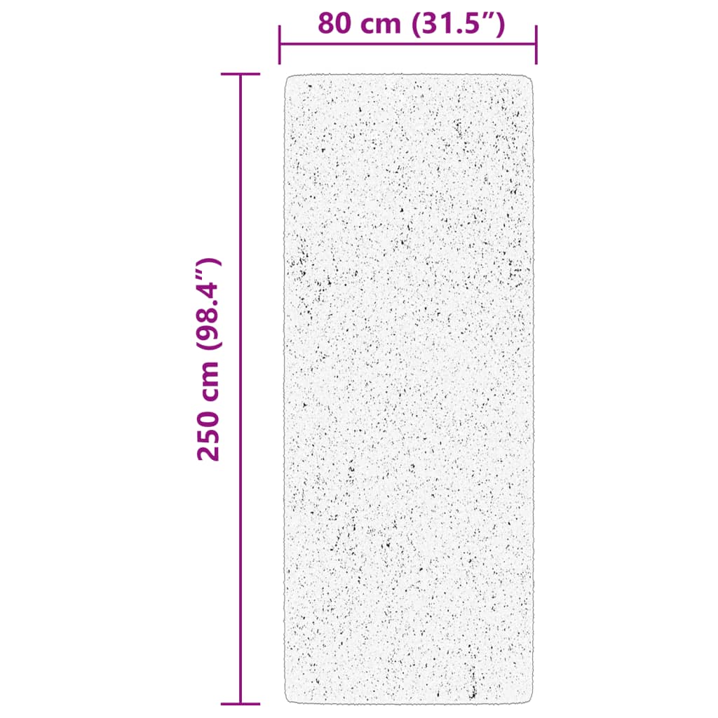 Tappeto a Pelo Corto HUARTE Morbido e Lavabile Nero 80x250 cm | homemem39