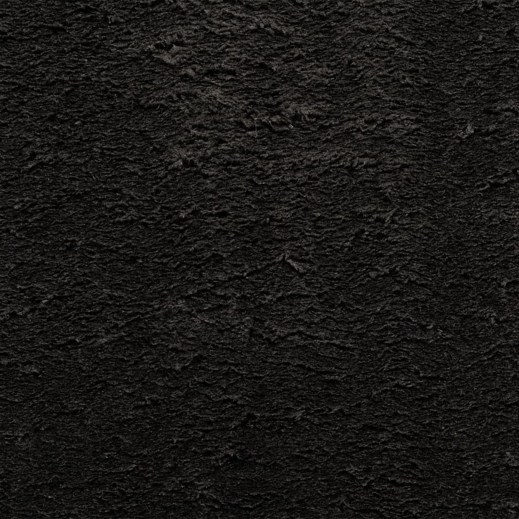 Tappeto a Pelo Corto HUARTE Morbido e Lavabile Nero 120x170cm - homemem39