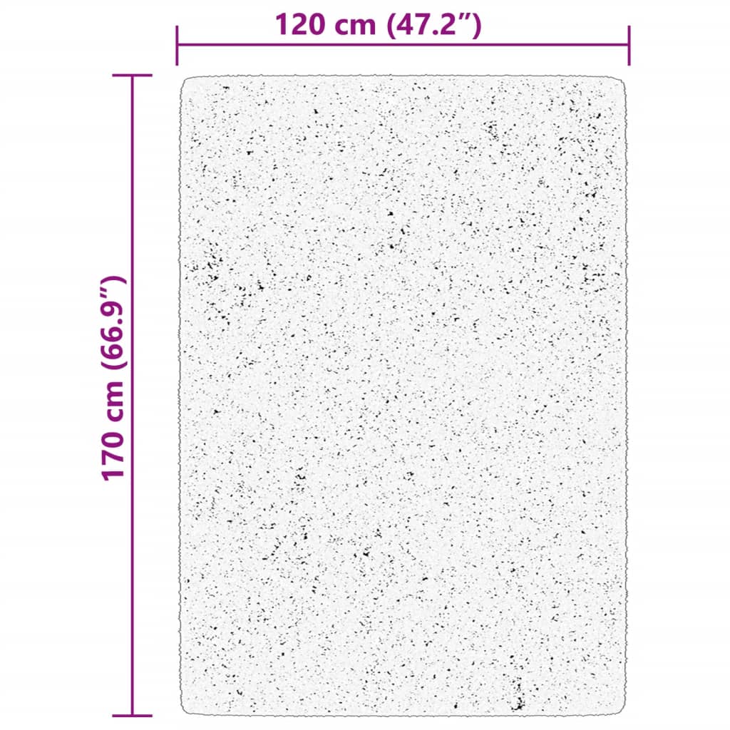 Tappeto a Pelo Corto HUARTE Morbido e Lavabile Nero 120x170cm - homemem39