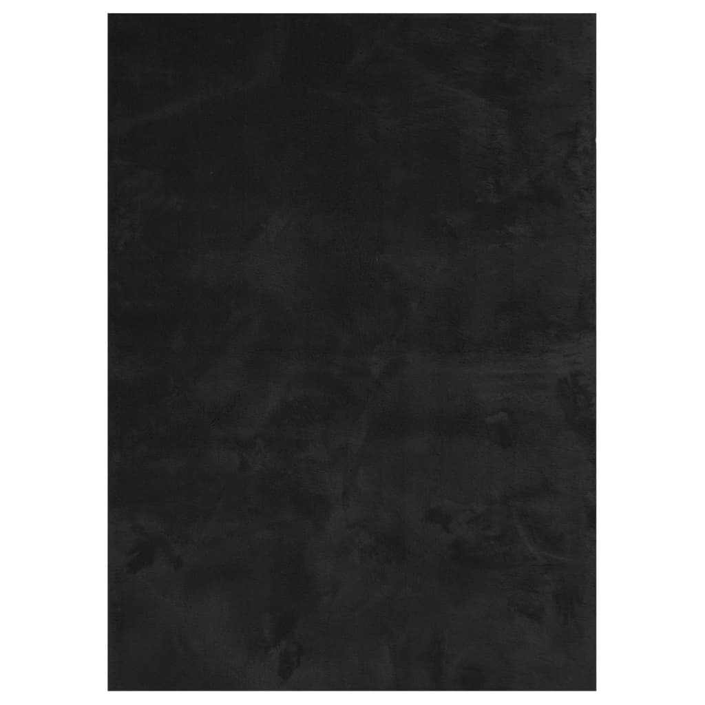 Tappeto a Pelo Corto HUARTE Morbido e Lavabile Nero 140x200cm - homemem39