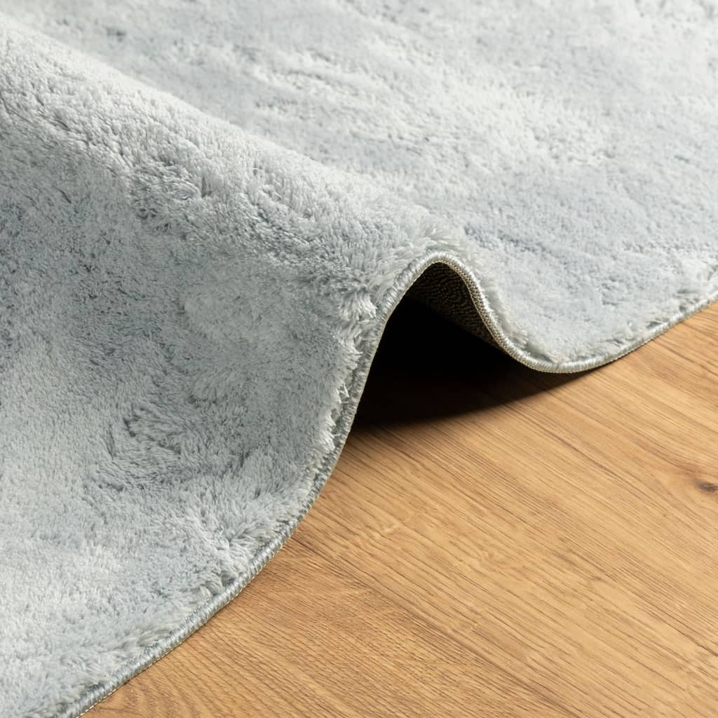 Tappeto a Pelo Corto HUARTE Morbido e Lavabile Blu 80x200 cm - homemem39