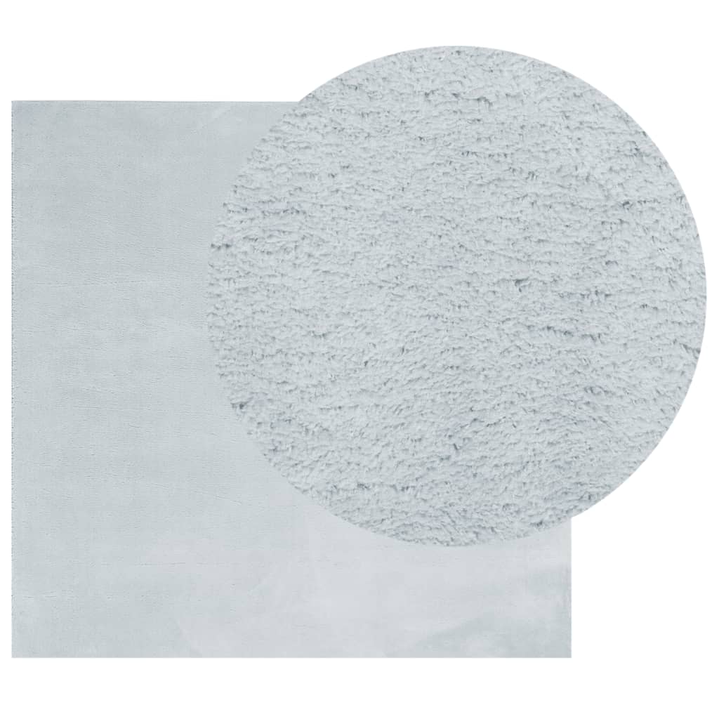 Tappeto a Pelo Corto HUARTE Morbido e Lavabile Blu 200x200 cm - homemem39