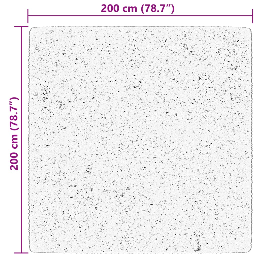 Tappeto a Pelo Corto HUARTE Morbido e Lavabile Blu 200x200 cm - homemem39