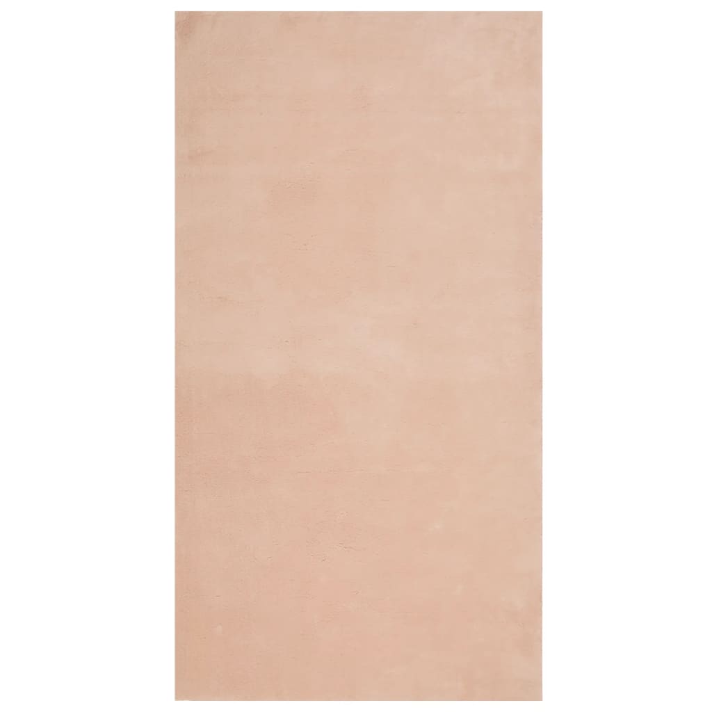 Tappeto a Pelo Corto HUARTE Morbido e Lavabile Rosato 80x150 cm - homemem39