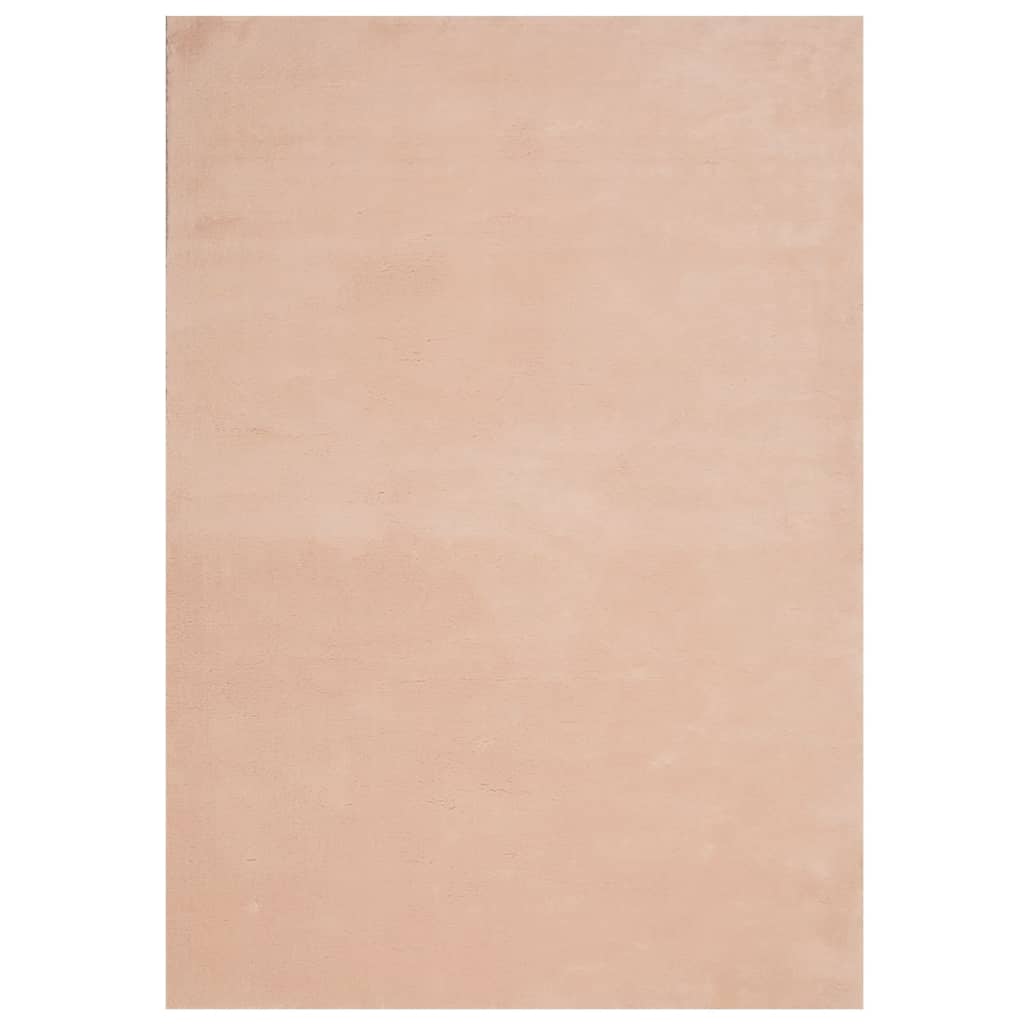 Tappeto a Pelo Corto HUARTE Morbido e Lavabile Rosato 120x170cm - homemem39
