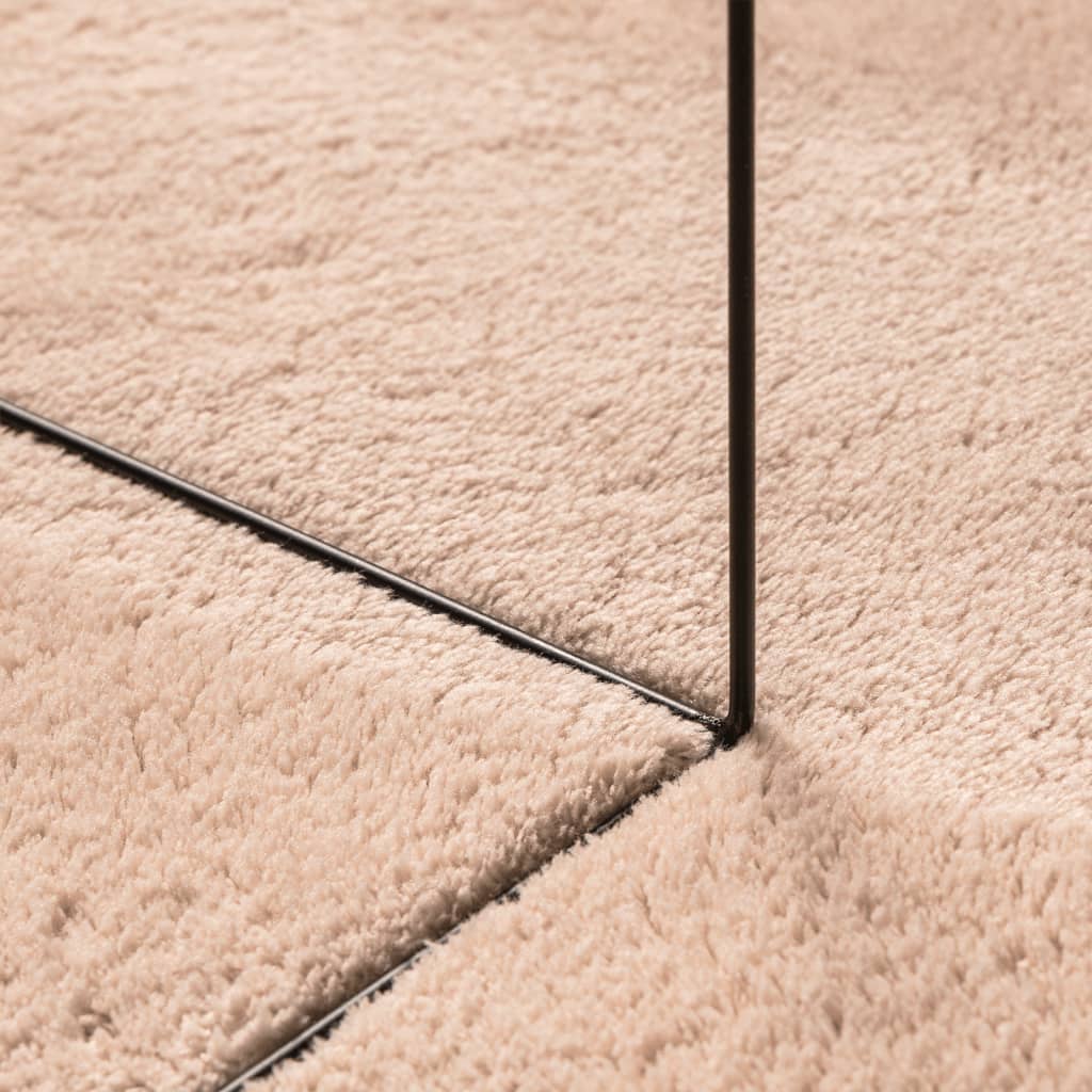 Tappeto a Pelo Corto HUARTE Morbido e Lavabile Rosato 140x200cm - homemem39