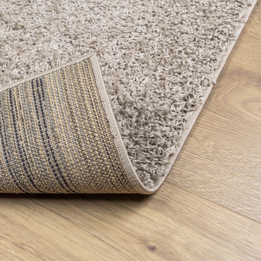 Tappeto Shaggy PAMPLONA a Pelo Lungo Moderno Beige 80x250 cm - homemem39