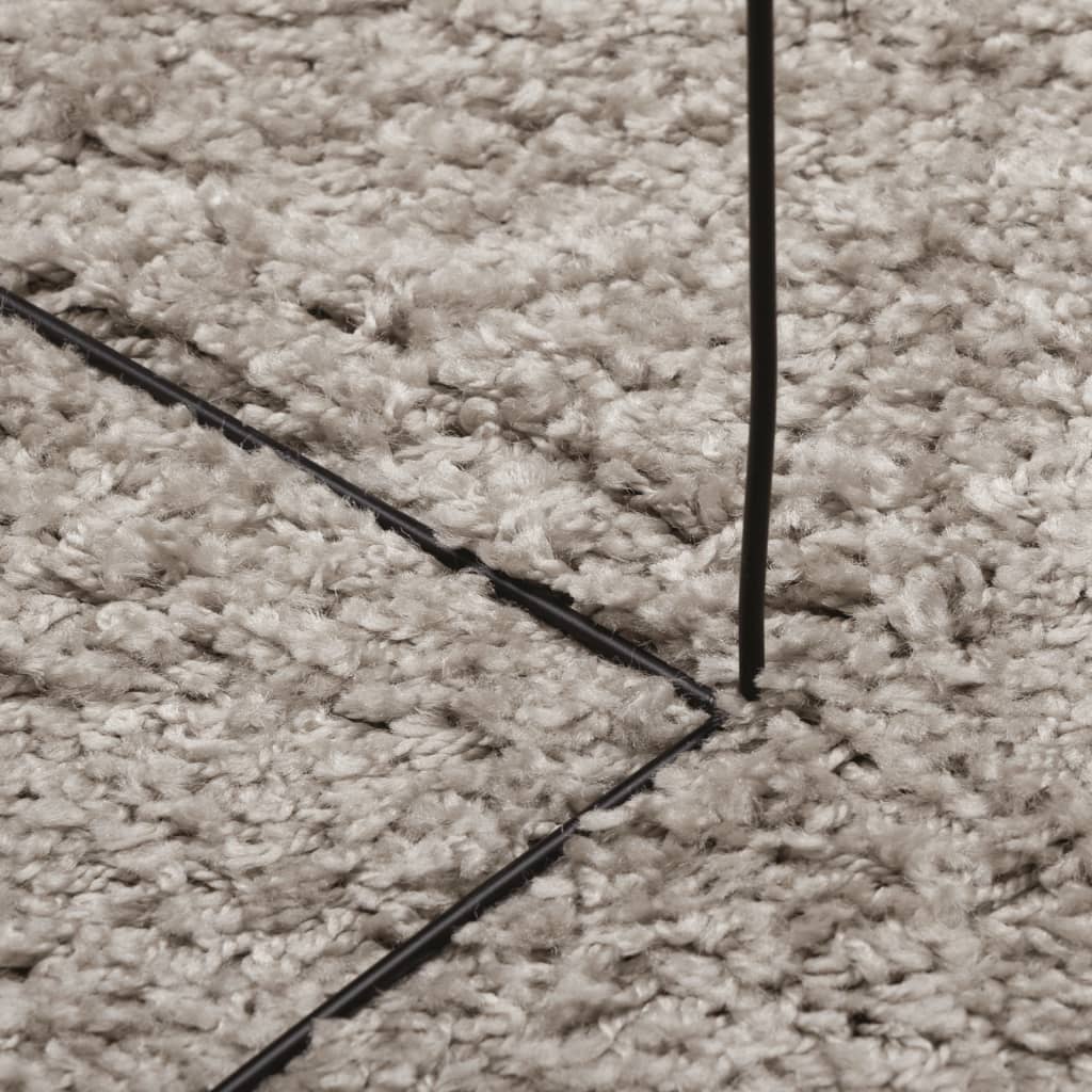 Tappeto Shaggy PAMPLONA a Pelo Lungo Moderno Beige 80x250 cm - homemem39