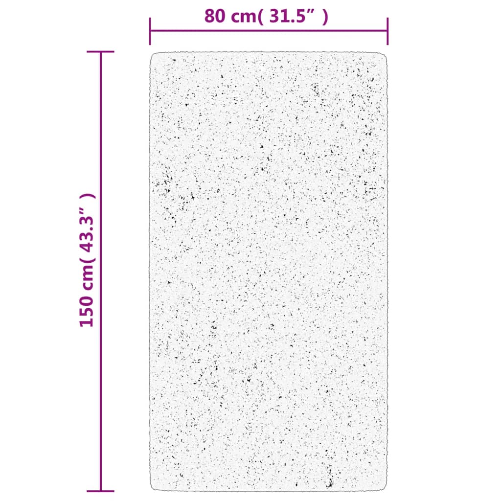 Tappeto Shaggy PAMPLONA a Pelo Lungo Moderno Beige 80x250 cm - homemem39