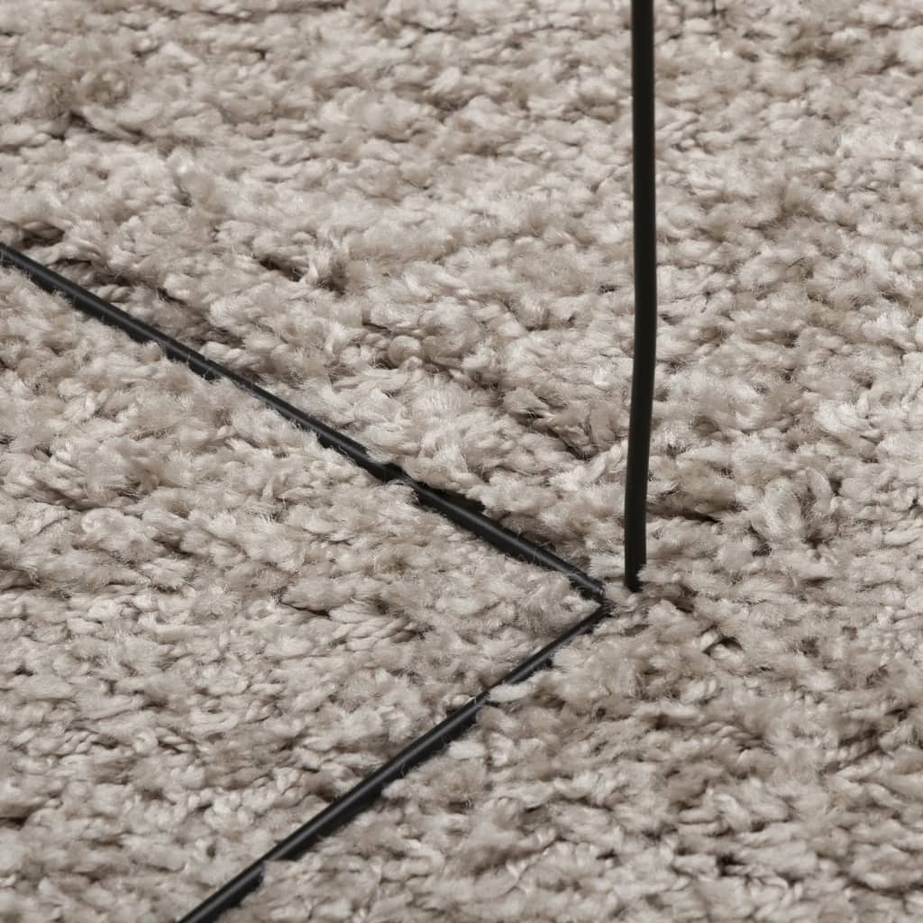 Tappeto Shaggy PAMPLONA a Pelo Lungo Moderno Beige 140x200 cm - homemem39