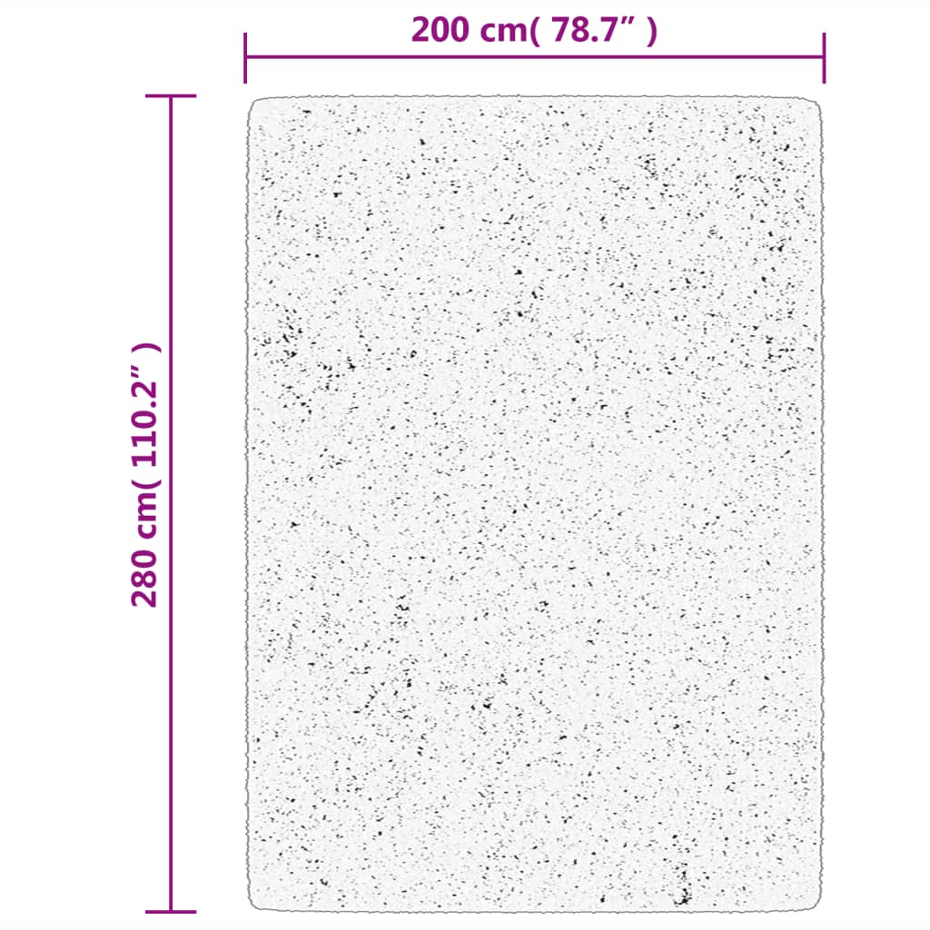 Tappeto Shaggy PAMPLONA a Pelo Lungo Moderno Beige 200x280 cm - homemem39