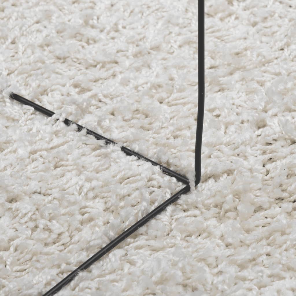 Tappeto Shaggy PAMPLONA a Pelo Lungo Moderno Crema 80x150 cm - homemem39