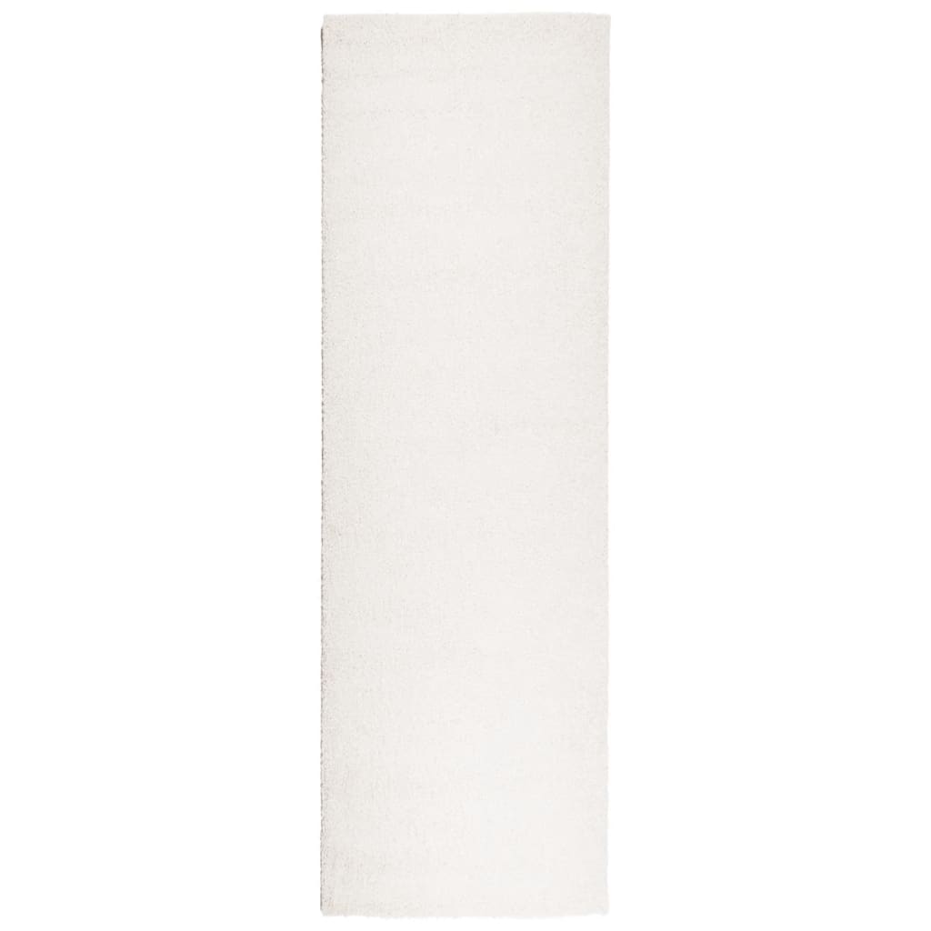 Tappeto Shaggy PAMPLONA a Pelo Lungo Moderno Crema 80x250 cm - homemem39