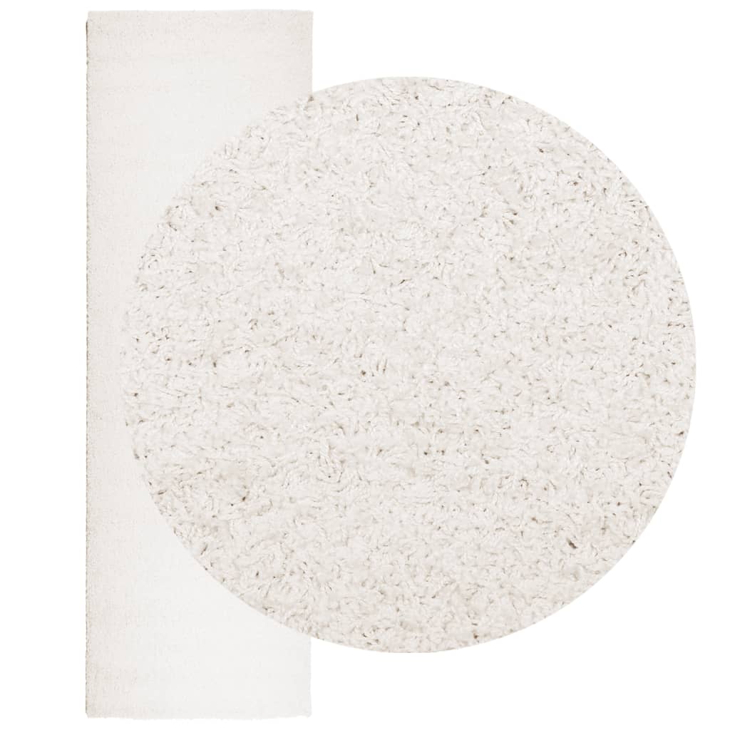 Tappeto Shaggy PAMPLONA a Pelo Lungo Moderno Crema 80x250 cm - homemem39