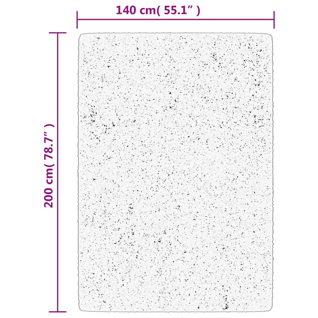 Tappeto Shaggy PAMPLONA a Pelo Lungo Moderno Grigio 140x200 cm | homemem39