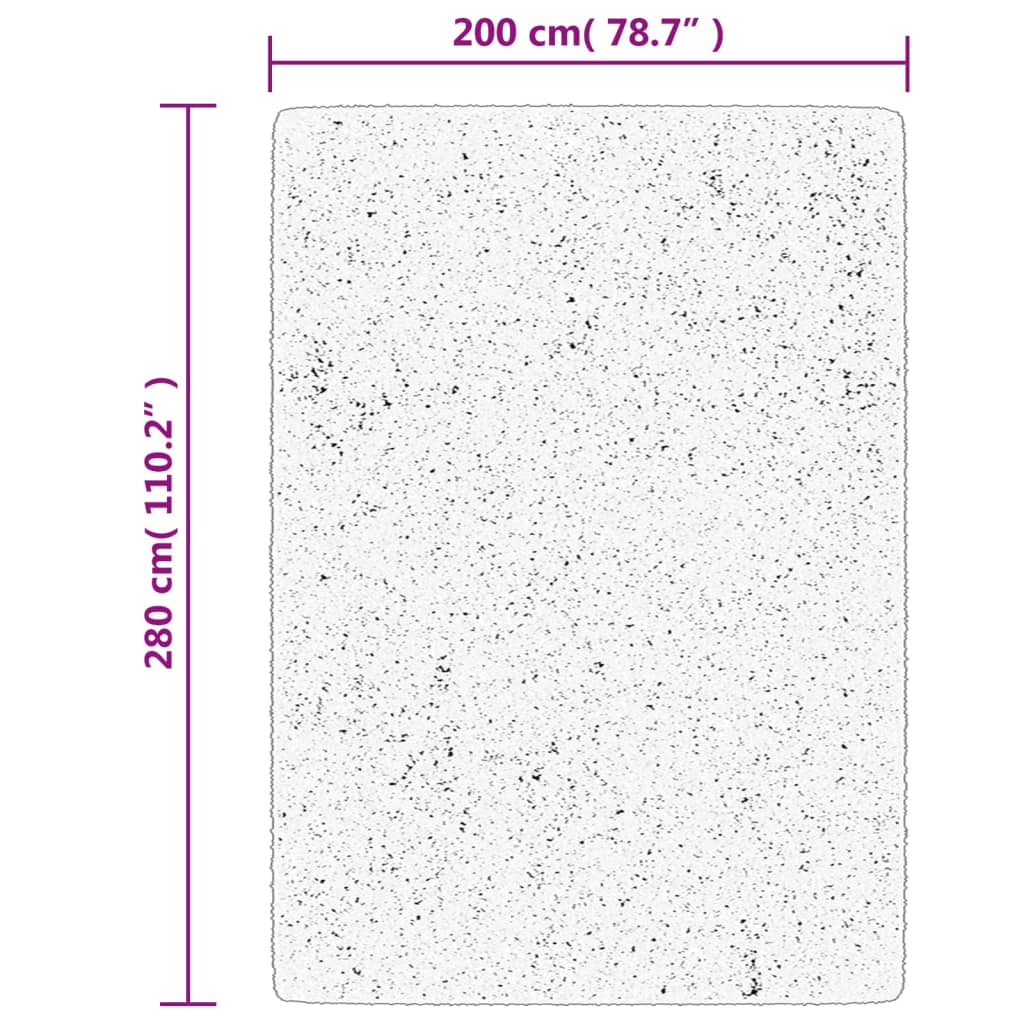 Tappeto Shaggy PAMPLONA a Pelo Lungo Moderno Grigio 200x280 cm - homemem39