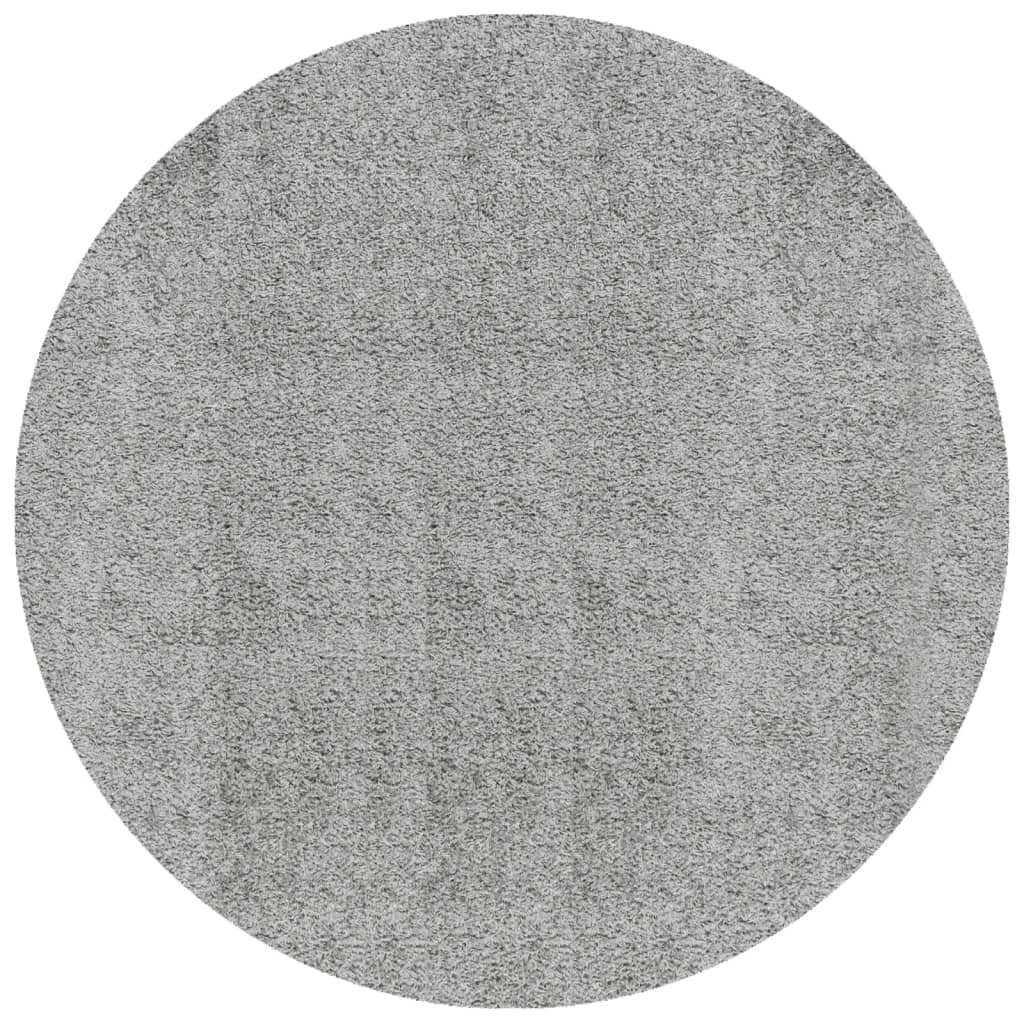 Tappeto Shaggy PAMPLONA a Pelo Lungo Moderno Grigio Ø 120 cm - homemem39