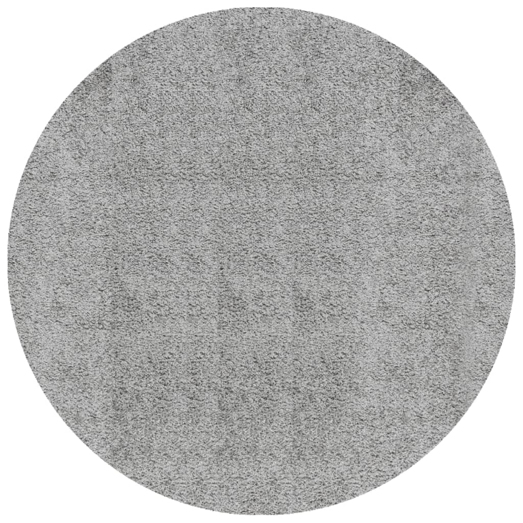 Tappeto Shaggy PAMPLONA a Pelo Lungo Moderno Grigio Ø 160 cm - homemem39