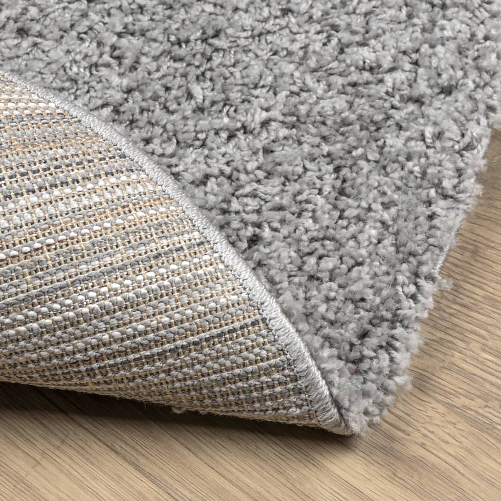 Tappeto Shaggy PAMPLONA a Pelo Lungo Moderno Grigio Ø 160 cm - homemem39