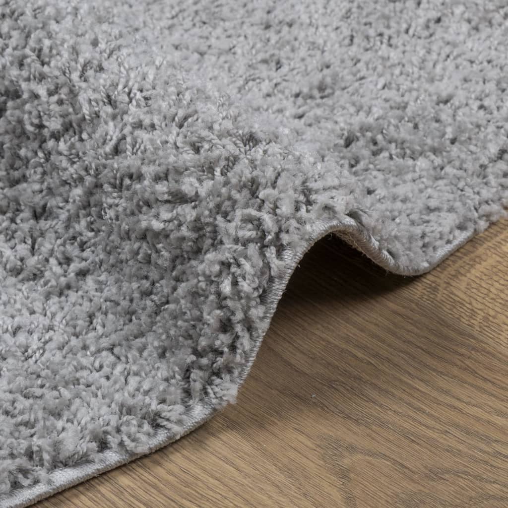 Tappeto Shaggy PAMPLONA a Pelo Lungo Moderno Grigio Ø 160 cm - homemem39
