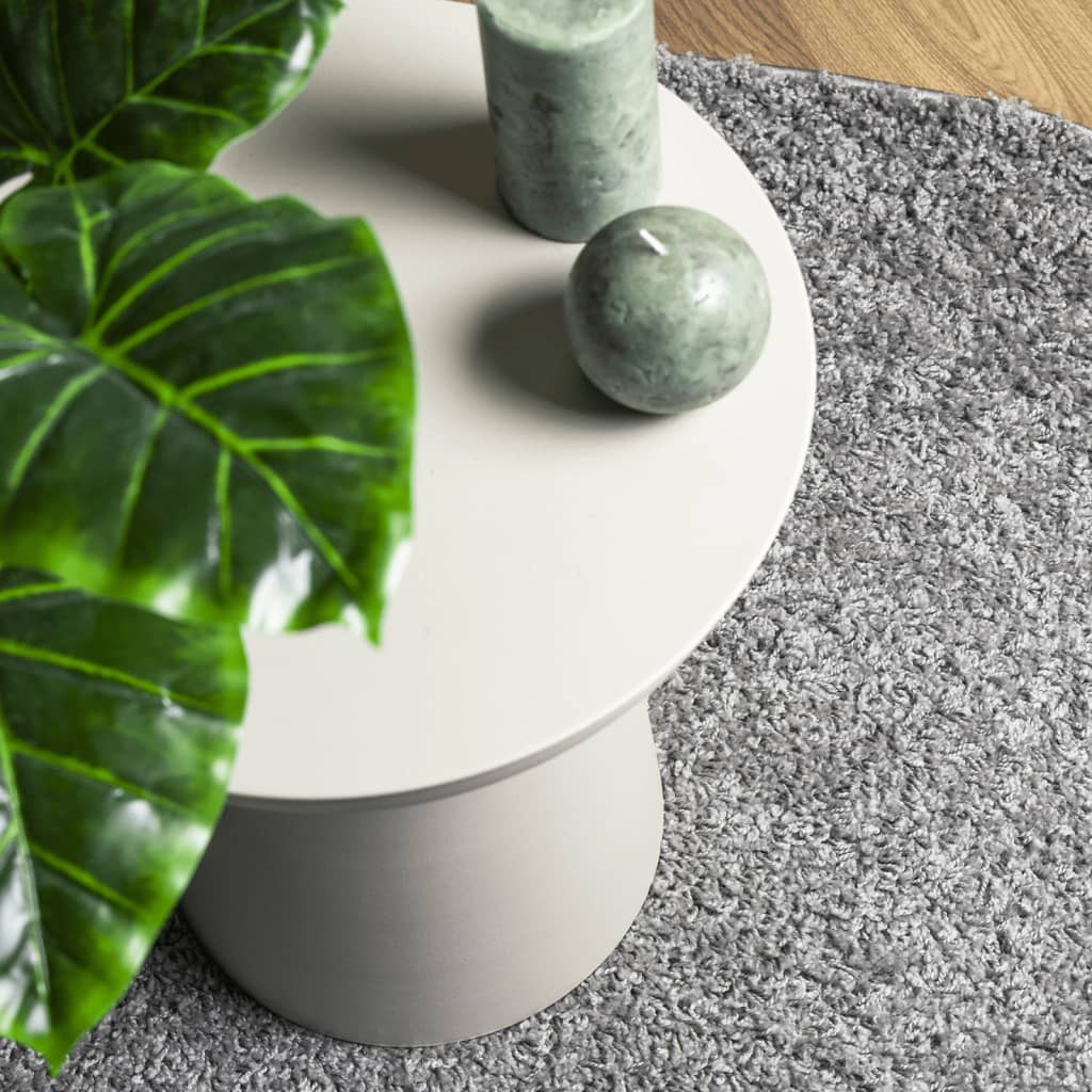 Tappeto Shaggy PAMPLONA a Pelo Lungo Moderno Grigio Ø 160 cm - homemem39