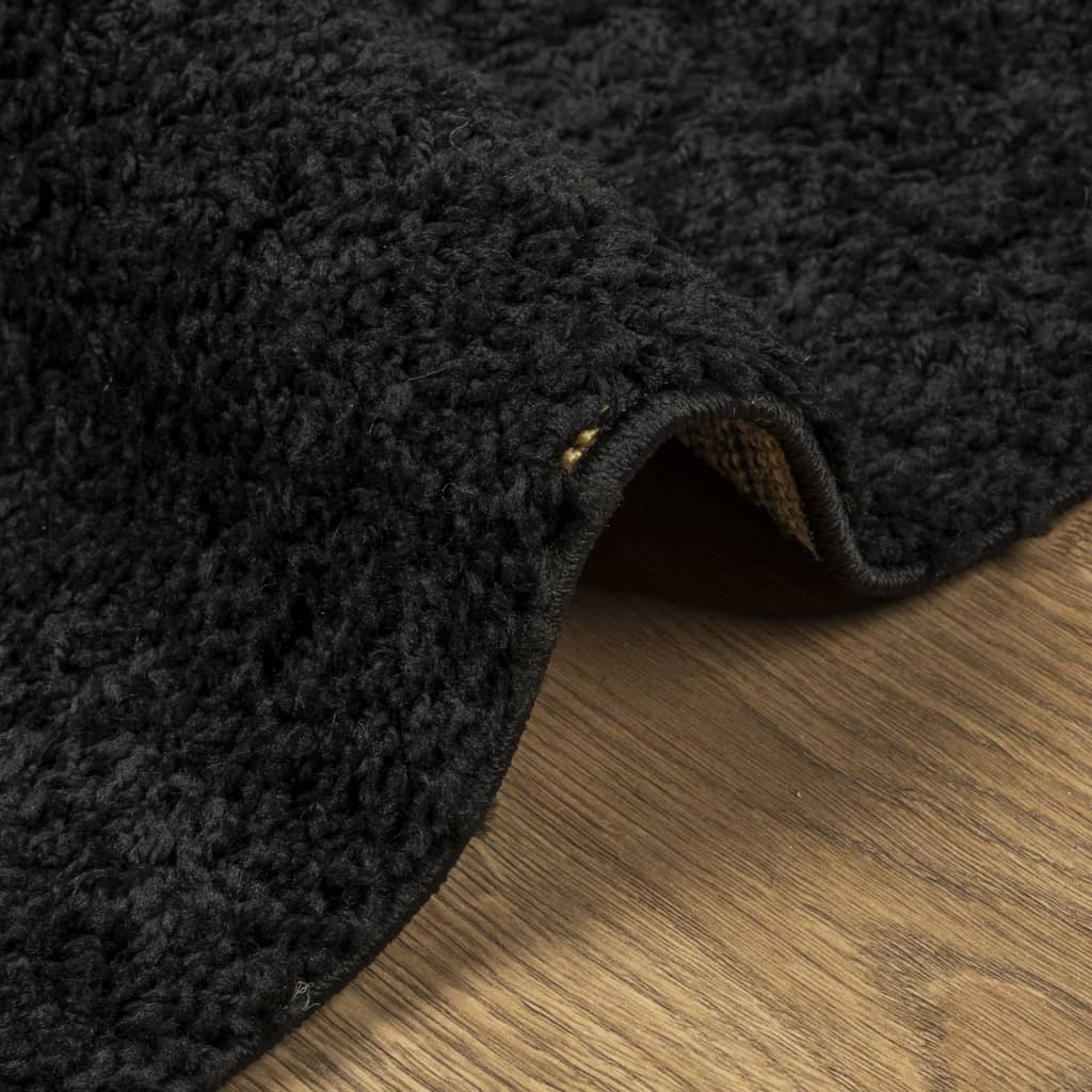 Tappeto Shaggy PAMPLONA a Pelo Lungo Moderno Nero 120x170 cm - homemem39