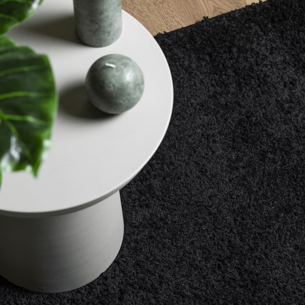 Tappeto Shaggy PAMPLONA a Pelo Lungo Moderno Nero 120x170 cm - homemem39