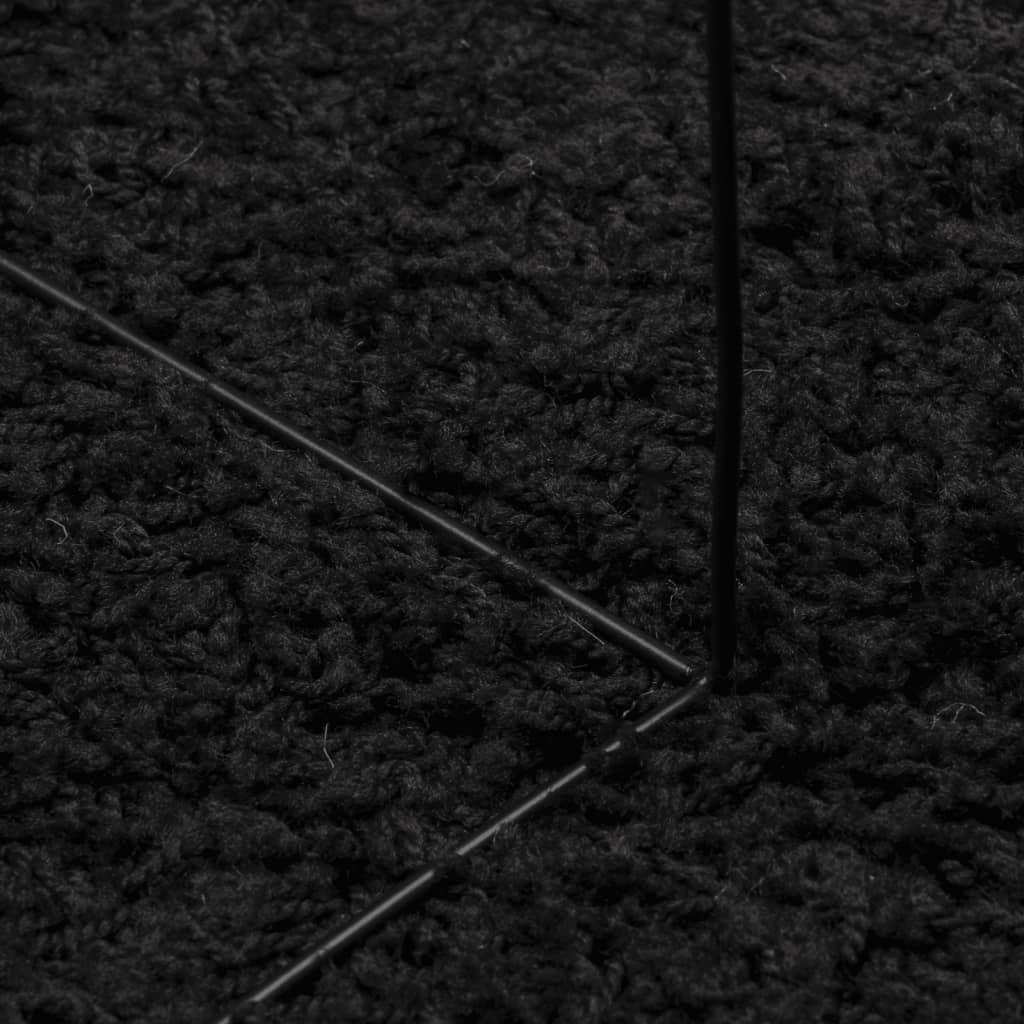 Tappeto Shaggy PAMPLONA a Pelo Lungo Moderno Nero 120x170 cm - homemem39