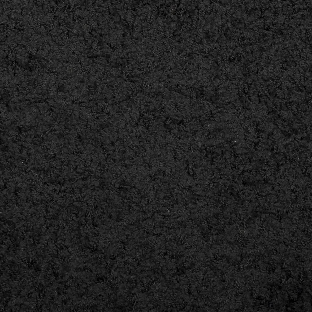 Tappeto Shaggy PAMPLONA a Pelo Lungo Moderno Nero 140x200 cm - homemem39