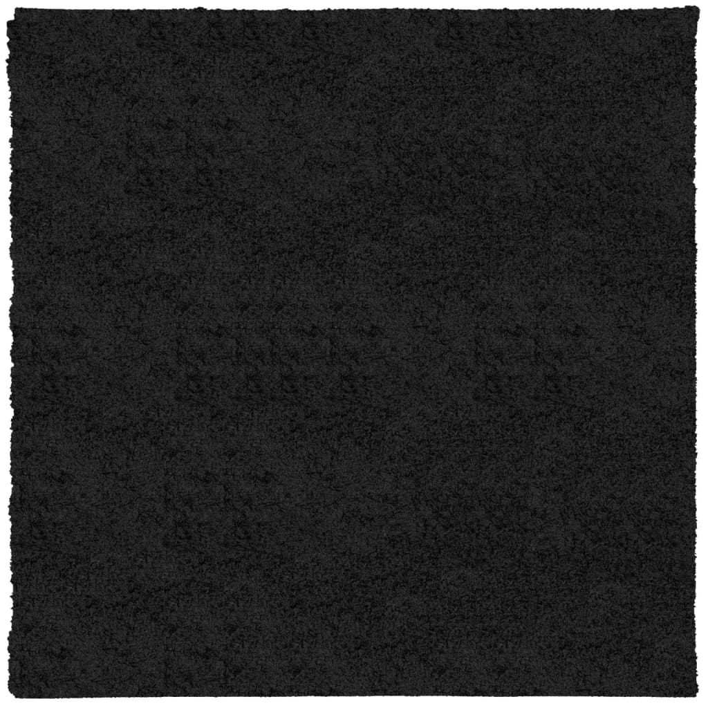 Tappeto Shaggy PAMPLONA a Pelo Lungo Moderno Nero 160x160 cm - homemem39