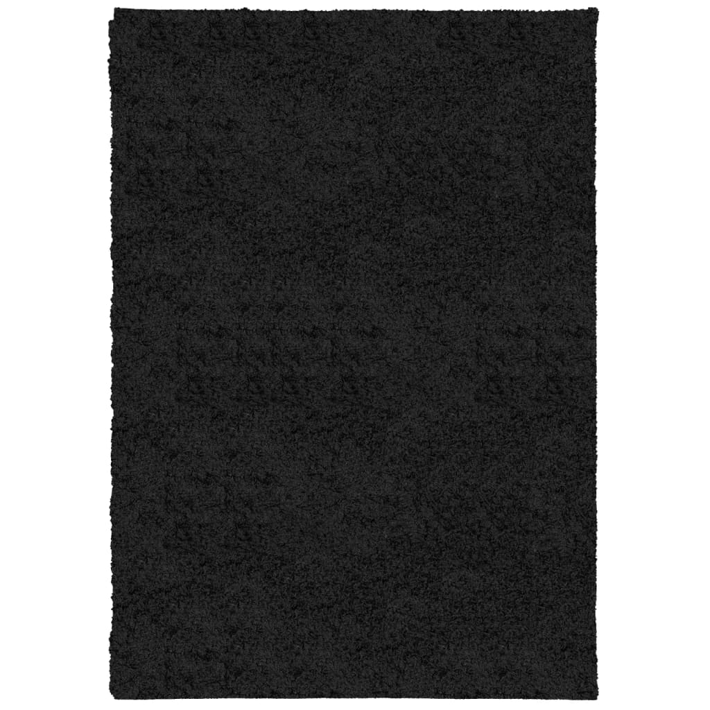 Tappeto Shaggy PAMPLONA a Pelo Lungo Moderno Nero 160x230 cm - homemem39