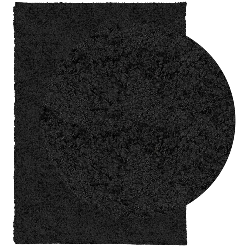 Tappeto Shaggy PAMPLONA a Pelo Lungo Moderno Nero 200x280 cm - homemem39