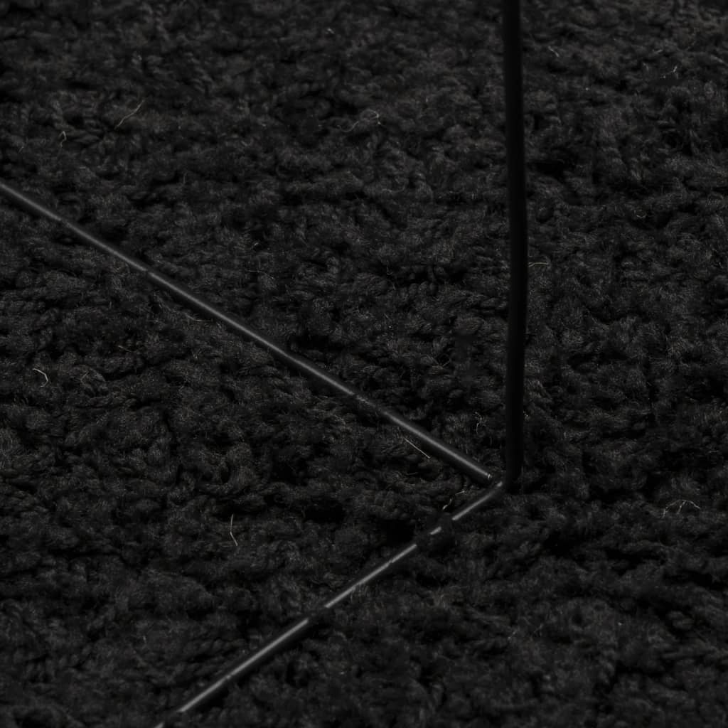 Tappeto Shaggy PAMPLONA a Pelo Lungo Moderno Nero 200x280 cm - homemem39