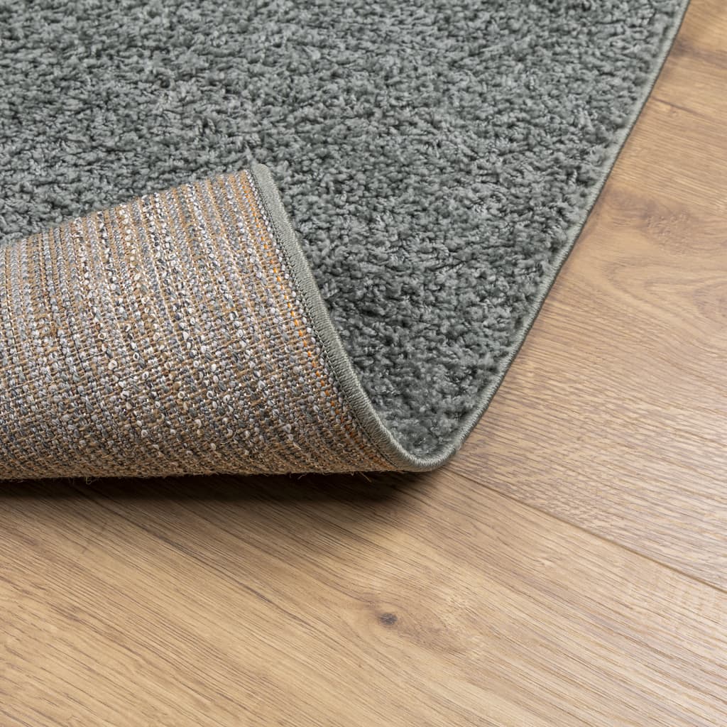 Tappeto Shaggy PAMPLONA a Pelo Lungo Moderno Verde 60x110 cm - homemem39