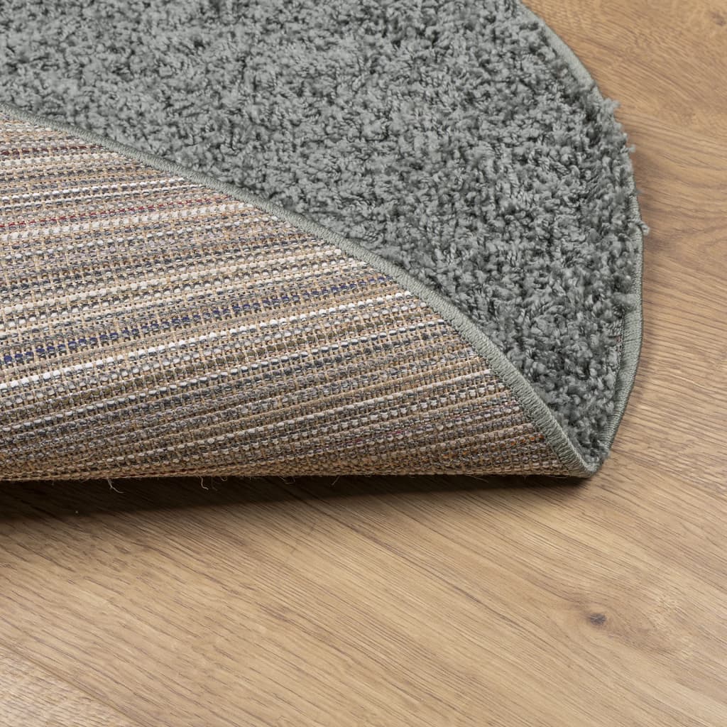 Tappeto Shaggy PAMPLONA a Pelo Lungo Moderno Verde Ø 280 cm - homemem39