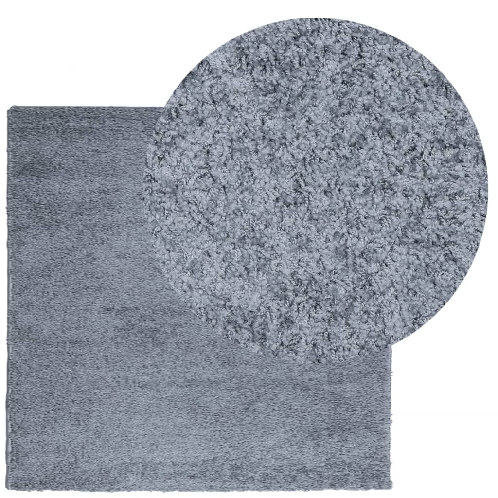 Tappeto Shaggy PAMPLONA a Pelo Lungo Moderno Blu 120x120 cm - homemem39