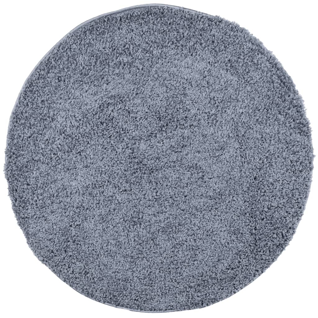Tappeto Shaggy PAMPLONA a Pelo Lungo Moderno Blu Ø 100 cm - homemem39