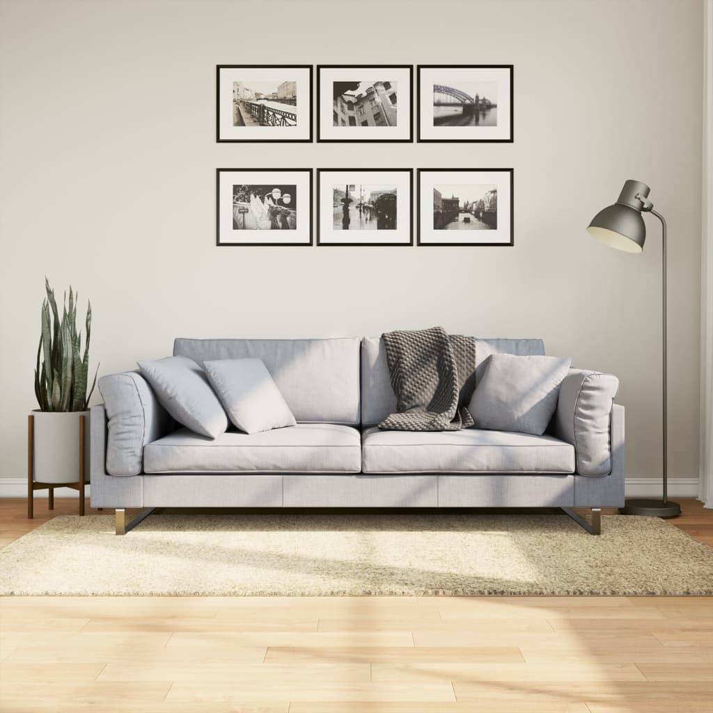 Tappeto Shaggy PAMPLONA a Pelo Lungo Moderno Oro 100x200 cm - homemem39