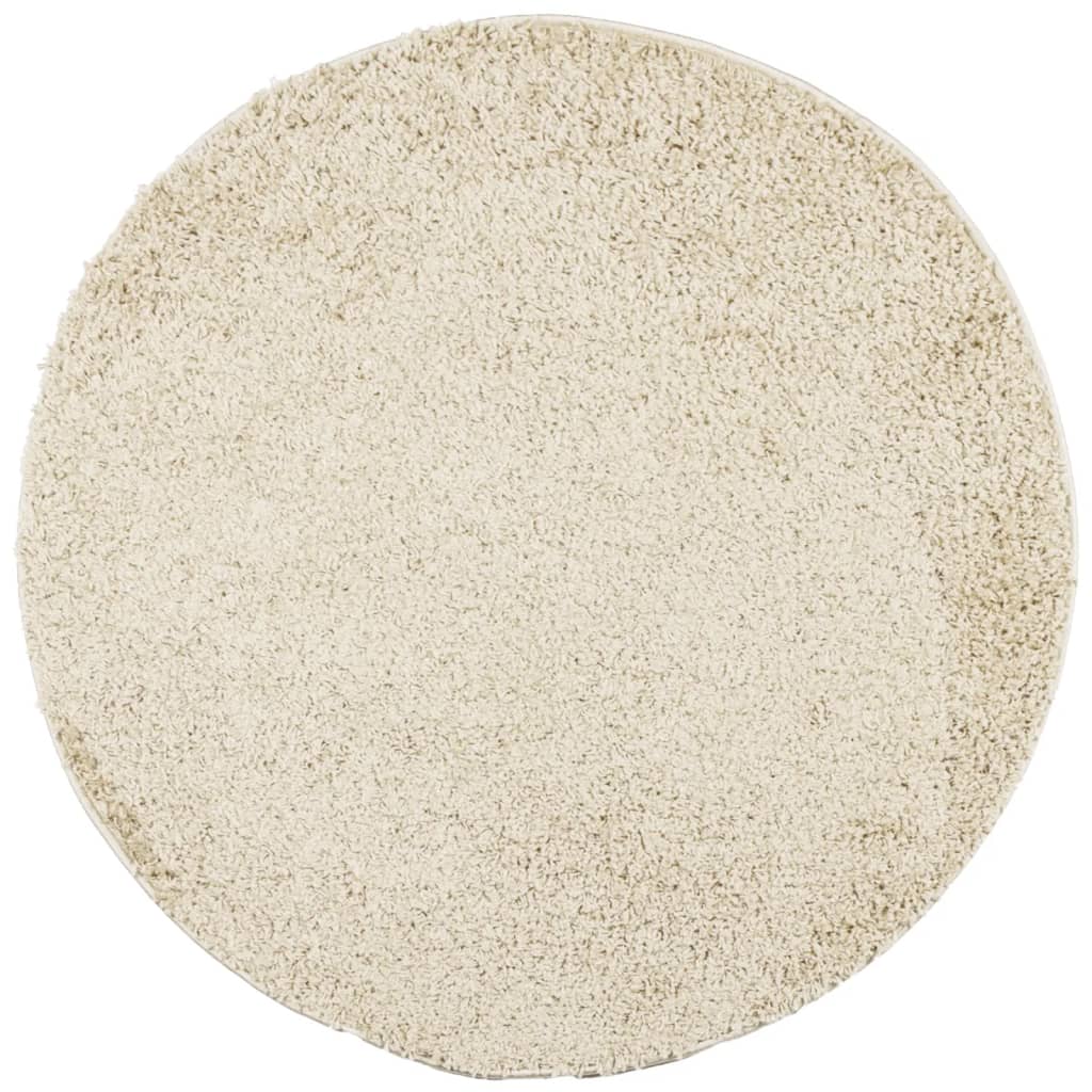 Tappeto Shaggy PAMPLONA a Pelo Lungo Moderno Oro Ø 100 cm - homemem39