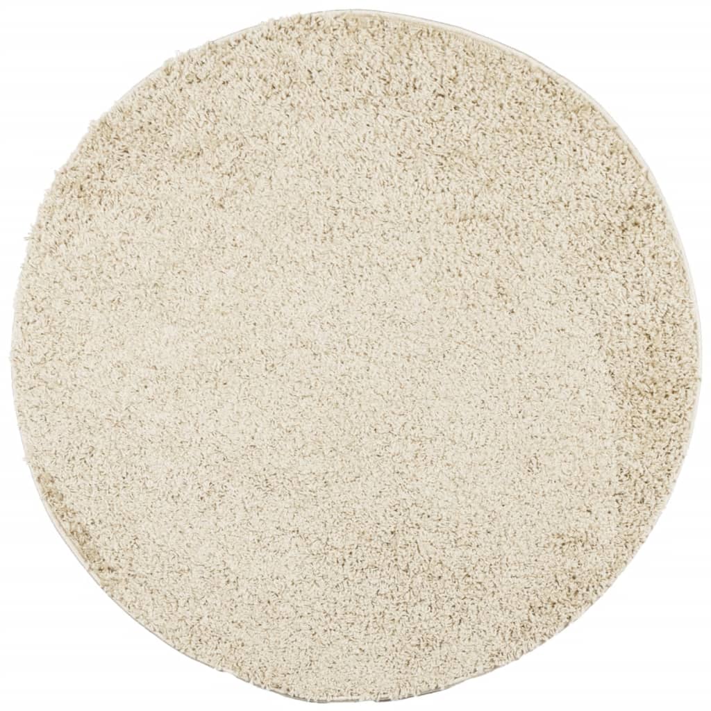 Tappeto Shaggy PAMPLONA a Pelo Lungo Moderno Oro Ø 120 cm - homemem39