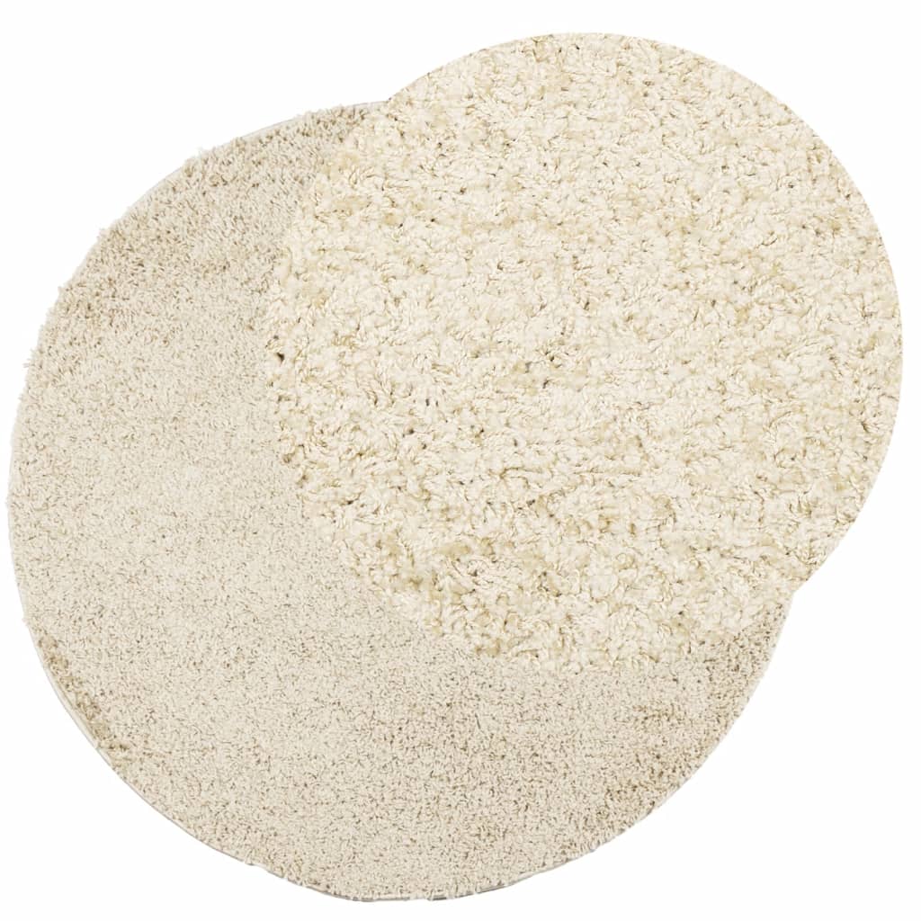 Tappeto Shaggy PAMPLONA a Pelo Lungo Moderno Oro Ø 120 cm - homemem39