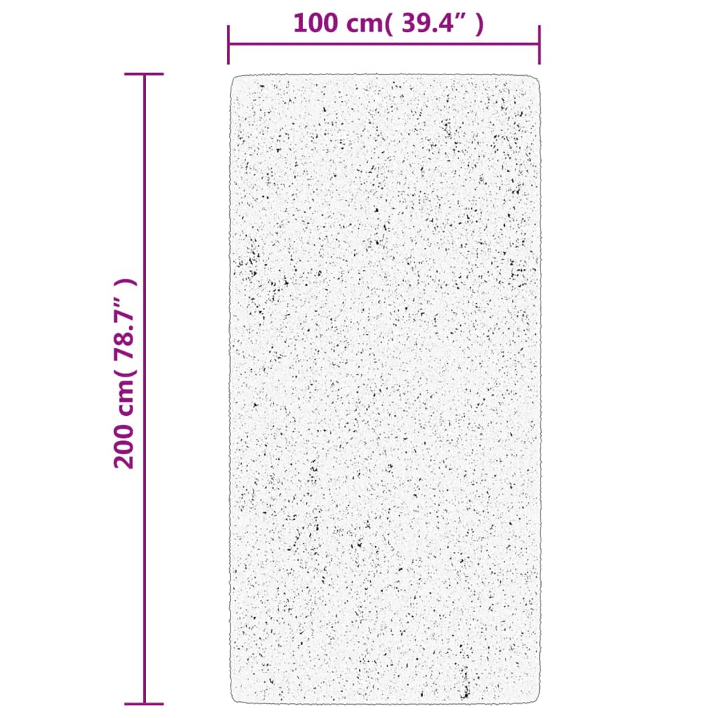 Tappeto Shaggy PAMPLONA a Pelo Lungo Crema e Nero 100x200 cm | homemem39