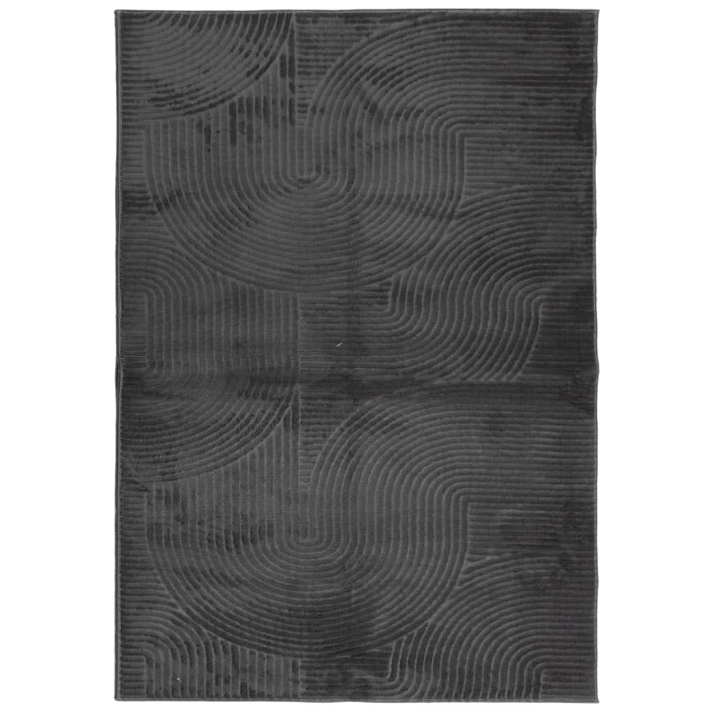 Tappeto IZA a Pelo Corto Aspetto Scandinavo antracite 140x200cm - homemem39