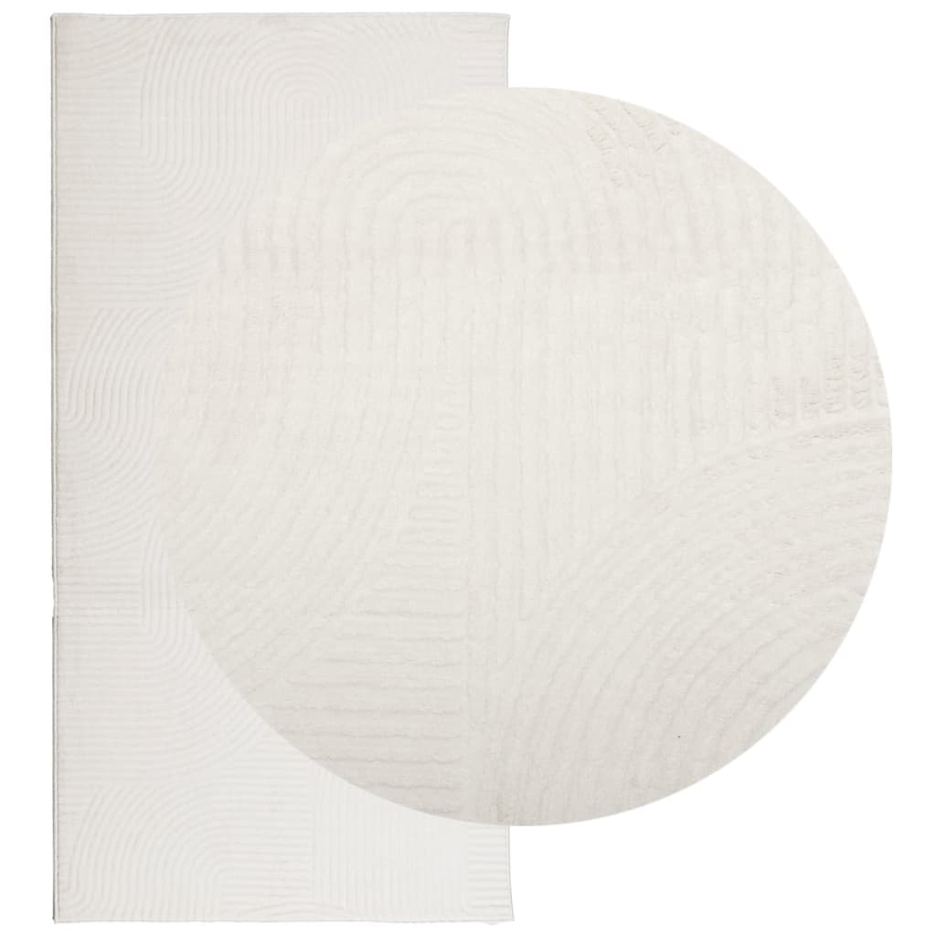 Tappeto IZA a Pelo Corto Aspetto Scandinavo Crema 100x200 cm - homemem39