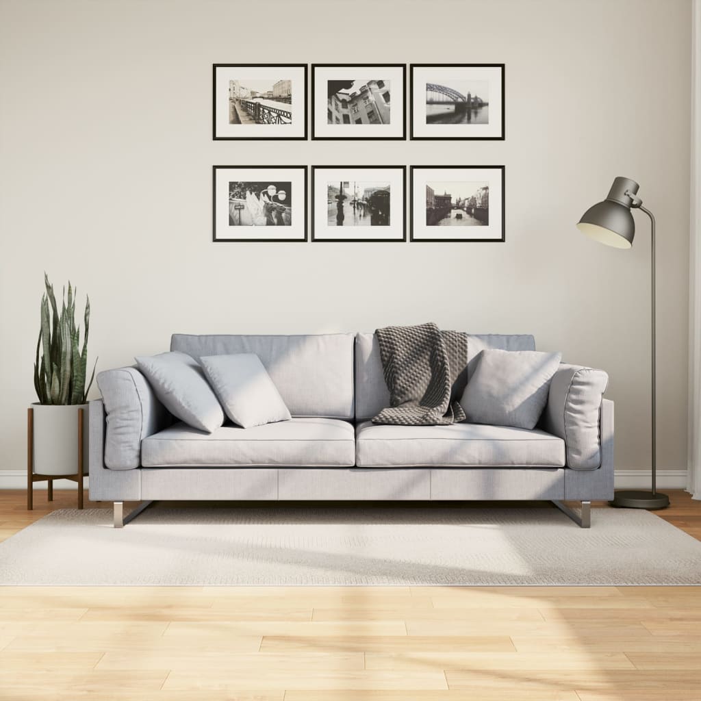 Tappeto IZA a Pelo Corto Aspetto Scandinavo Crema 100x200 cm - homemem39