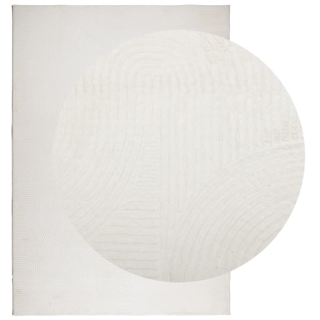 Tappeto IZA a Pelo Corto Aspetto Scandinavo Crema 120x170 cm - homemem39