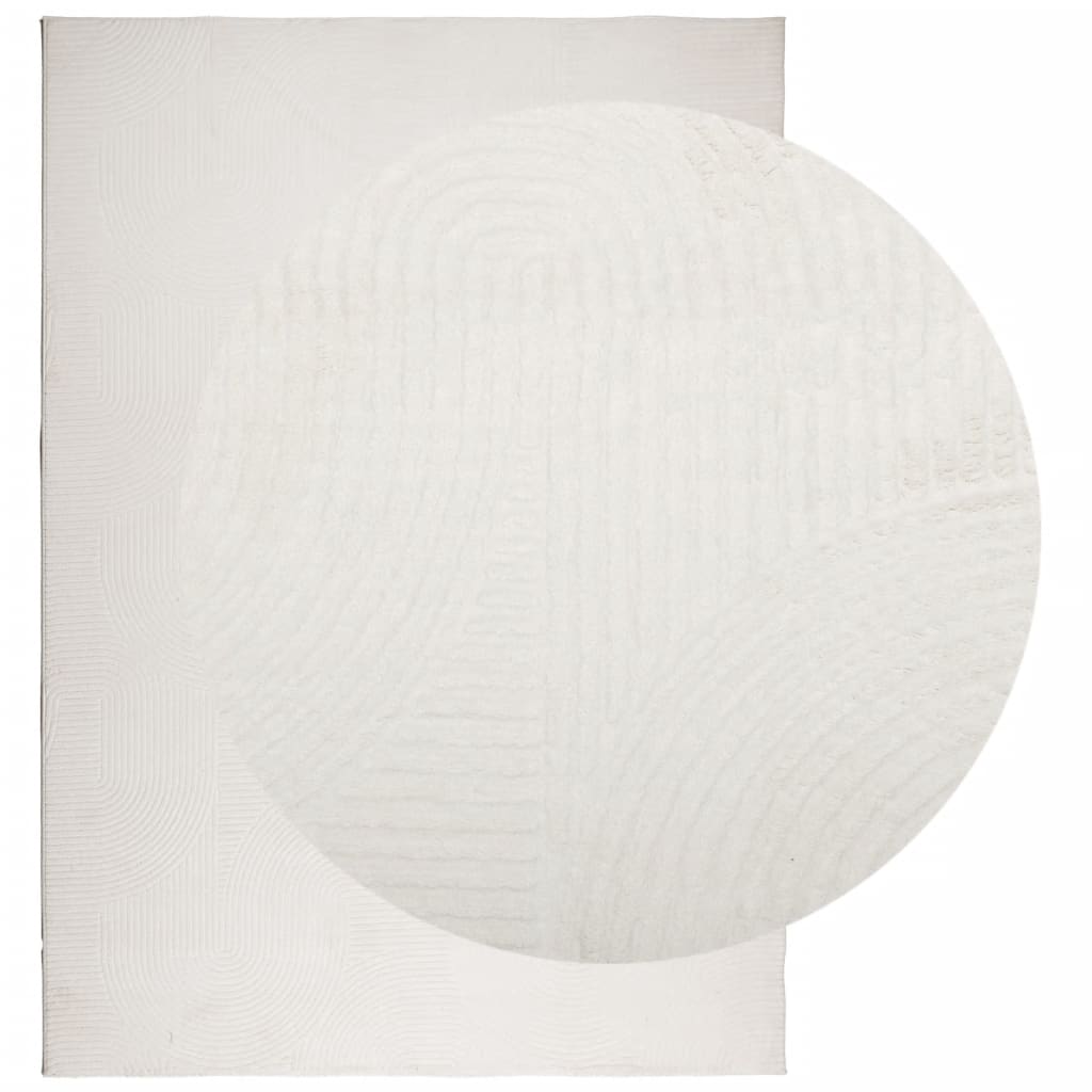 Tappeto IZA a Pelo Corto Aspetto Scandinavo Crema 160x230 cm - homemem39